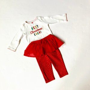 Carter 2 Pieces Christmas Outfit Size 18 M